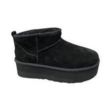 UGG Women's Classic Ultra Mini Platform Black Boots 1135092 Size 9