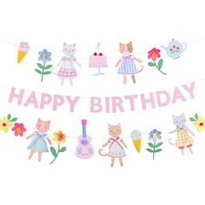 Meri Meri Kitten Club Garland Set (10' with excess cord - Pack of 1)