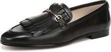 Sam Edelman Women's Liz Kiltie Loafer Black Leather 7M