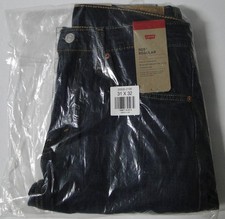 Levi Men's 505 Regular Fit Jeans, Dark Denim Wash 31W X 32L NEW SEALED !