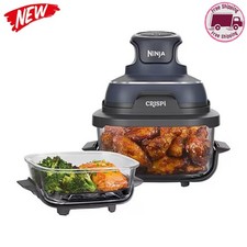 Ninja Crispi FN101GY Gray 4-in-1 Portable Glass Air Fryer Free Shipping