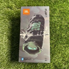 JBL Flip 7 Portable Bluetooth Speaker Waterproof Wireless Camo Green Gray (Open box)