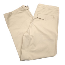 $770 Moncler Light Beige Drawstring Poplin Trouser Pants Size US 32 (EU 48)