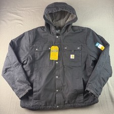 Carhartt Sherpa Lined Jacket Mens XL Relaxed Fit Black Work Coat Model OJ3826-M￼