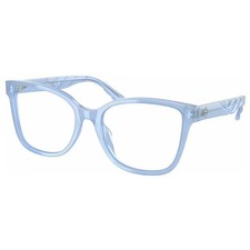 Tory Burch TY 2129U 1969 Milky Light Blue Plastic Oval Eyeglasses 55mm