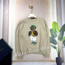 POLO RALPH LAUREN Beige Polo Bear Sweater Women Size - L