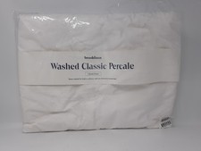 Brooklinen Washed Classic Percale Duvet Cover Full/Queen White