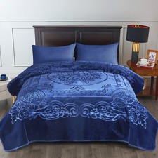 Heavy Thick Korean Mink Weighted Blanket - 9Lb King Size 85x95, 7 Colors for Bed