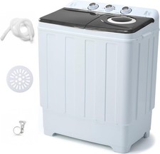 28lbs Portable Washing Machine,Twin Tub Washer Compact,18lbs Wash 10lbs Spin