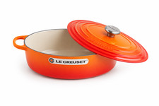 Le Creuset Signature Oval Dutch Oven 3.25 Qt Volcanic Flame Cast Iron France