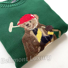 POLO RALPH LAUREN Polo Bear Golf Club Knit Sweater Men’s Green Size L NWT