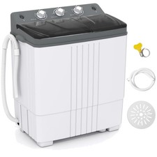 Compact Twin Tub Washing Machine - Built-in Drain Pump``