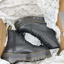 Dr Martens Jadon III Pisa Leather Black Platform Boots Women's Size 9 26378001