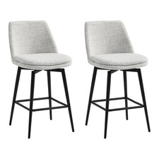 CHITA Upholstered Swivel Counter Stools, 27" Set of 2/3, FSC Certified & Modern