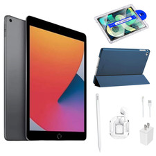 Apple iPad 9th Gen Bundle 64GB Wi-Fi 10.2 Space Gray 2021 - 1 Yr Warranty (Good - Refurbished)