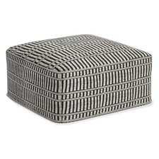 Wonda Square Woven PET Polyester Pouf Black/White - WyndenHall: UV (Open box)