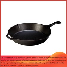 13" Cast Iron Skillet Black: Induction & Oven Safe, 13.25" Diameter, 10.5 lbs,
