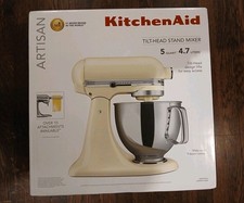 KitchenAid 5 Quart 325W Stand Mixer (Almond Cream) New Sealed - KSM150PSAC
