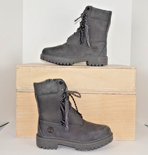 Timberland Public School NY PSNY Grey Premium Forge Iron 8” Boots 9.5 New **READ