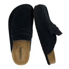 CUSHIONAIRE Fondu Genuine Leather Mule Clogs for Women Comfortable Slip (New without box)