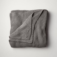 Casaluna Chunky Knit Throw Blanket Bedding Blanket Midweight Sweater Knit