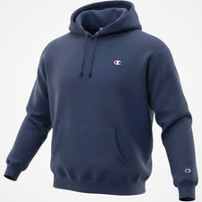 NEW Champion Hoodie Mens 2XL Reverse Weave Navy Blue Pullover Sweatshirt Logo