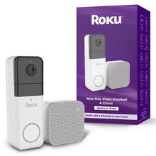 Roku Wire-free Video Doorbell & Chime with Motion & Sound Detection Remote