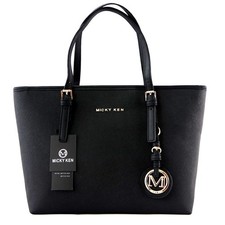 Michael Kors Charlotte Ciara Large Zip Tote Shoulder Bag - Black