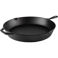 15" Pre-Seasoned Cast Iron Skillet with Handle