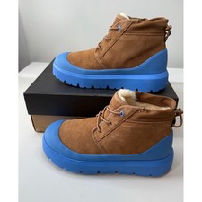 UGG Neumel Weather Hybrid Chestnut Blue Waterproof Suede Boots 1143991 Womens 9