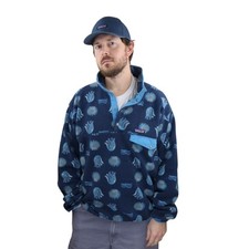 Patagonia Synchilla Fleece Snap T Pullover Mens L Hobson Spaced Jellyfish Blue