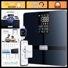 Smart Body Scale with BMI, Body Fat, Muscle Mass, Large Display, Bluetooth Conne