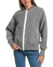Canada Goose Sierra Fleece Black Label Wool-Blend Bomber Jacket Women's