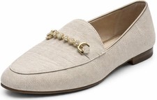 Sam Edelman Loraine Fleur Women's Natural Lin Loafers 8M