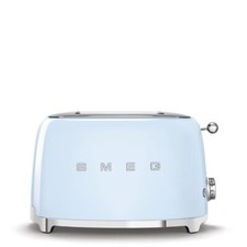 SMEG 2 Slice Toaster with 6 Presets and Defrost TSF01 in Pastel Blue