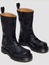 Dr Martens REJENA Hair On Croc Emboss Leather Boots Size 11 NIB