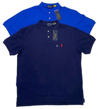 NWT Polo Ralph Lauren Men’s Custom Slim Fit Mesh Polo Shirt - Blue, Navy S-2XL