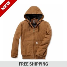 Carhartt Washed Duck Active Jac Insulated Hooded Work Jacket Mens / Full Size