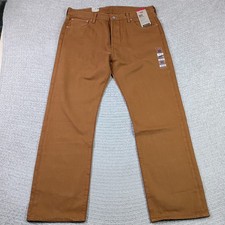 Levi's 501 Button Fly Straight Men's Jeans 36x30 Tobacco Brown NWT