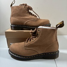 NEW Dr. Martens 101 UB Boots 9 Savannah Tan Tumbled Nubuck 6-Eye 31810439