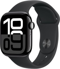 Apple Watch Series 10 (GPS + LTE) Jet Black 42MM Aluminum Case Black Sport Band (Good - Refurbished)