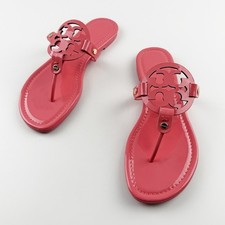 Tory Burch Women Miller Patent Sandal Leathe Coral Crush Thin Bottom Shoe US7-10