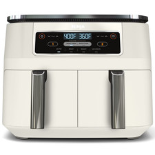 Ninja DZ100WMWH Foodi 4-in-1 Air Fryer with DualZone Technology, XL 8 Qt