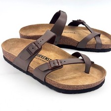 Birkenstock Mayari Birkibuc Women's Wide Sandals – Mocha / Stone / Black