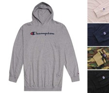 Champion Men's Logo Hoodie Big & Tall Knit Pullover Long Sleeve Hooded Shirt