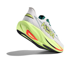 New- Hoka One One Mach 7 Running Shoes, Frost/Neon Yuzu Men's Size 10.5 D (New without box)
