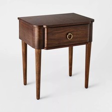 Nephi One Drawer Accent Table Walnut Brown Wood Veneer - Threshold designed (Open box)