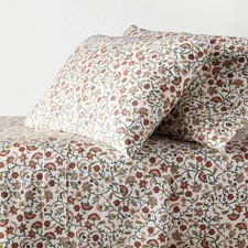 King 400 Thread Count Performance Sheet Set Warm Floral - Threshold (New without tags)