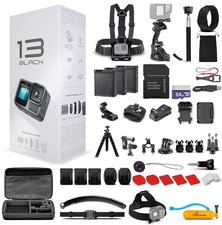 GoPro HERO13 - Action Camera + 64GB Card, 50 Piece Accessory Kit and 2 Batteries