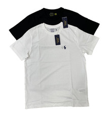 Polo Ralph Lauren Men's Custom Slim Fit Crewneck T-Shirt Black & White -S-XXL
